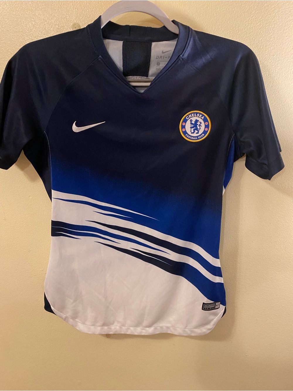 Nike Chelsea Navy & White Soccer Jersey